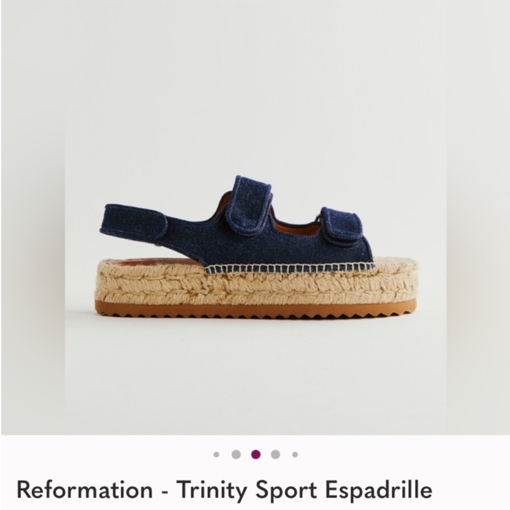 Reformation Dark Denim Espadrille Sandals